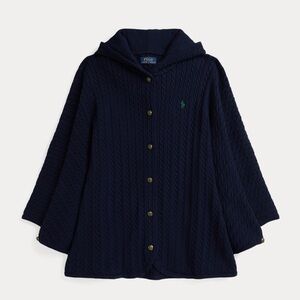 NWT polo Ralph Lauren mini cable cotton hooded poncho size L/XL 7-16 kid